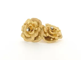 Gold Flower Earrings