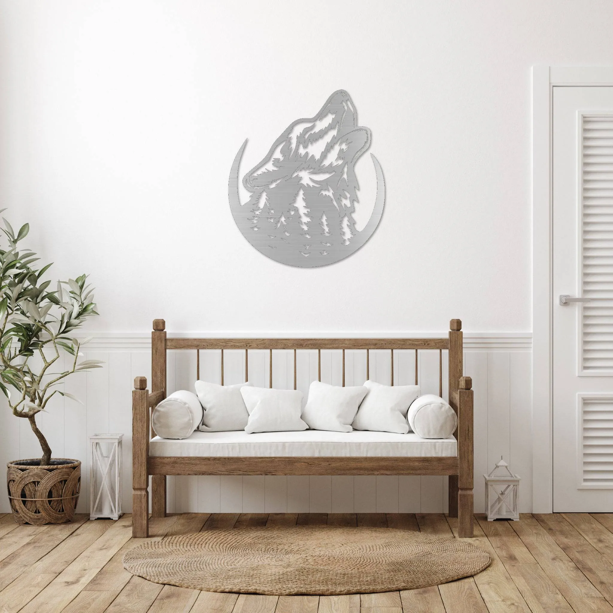 Howling Wolf - Metal Wall Art