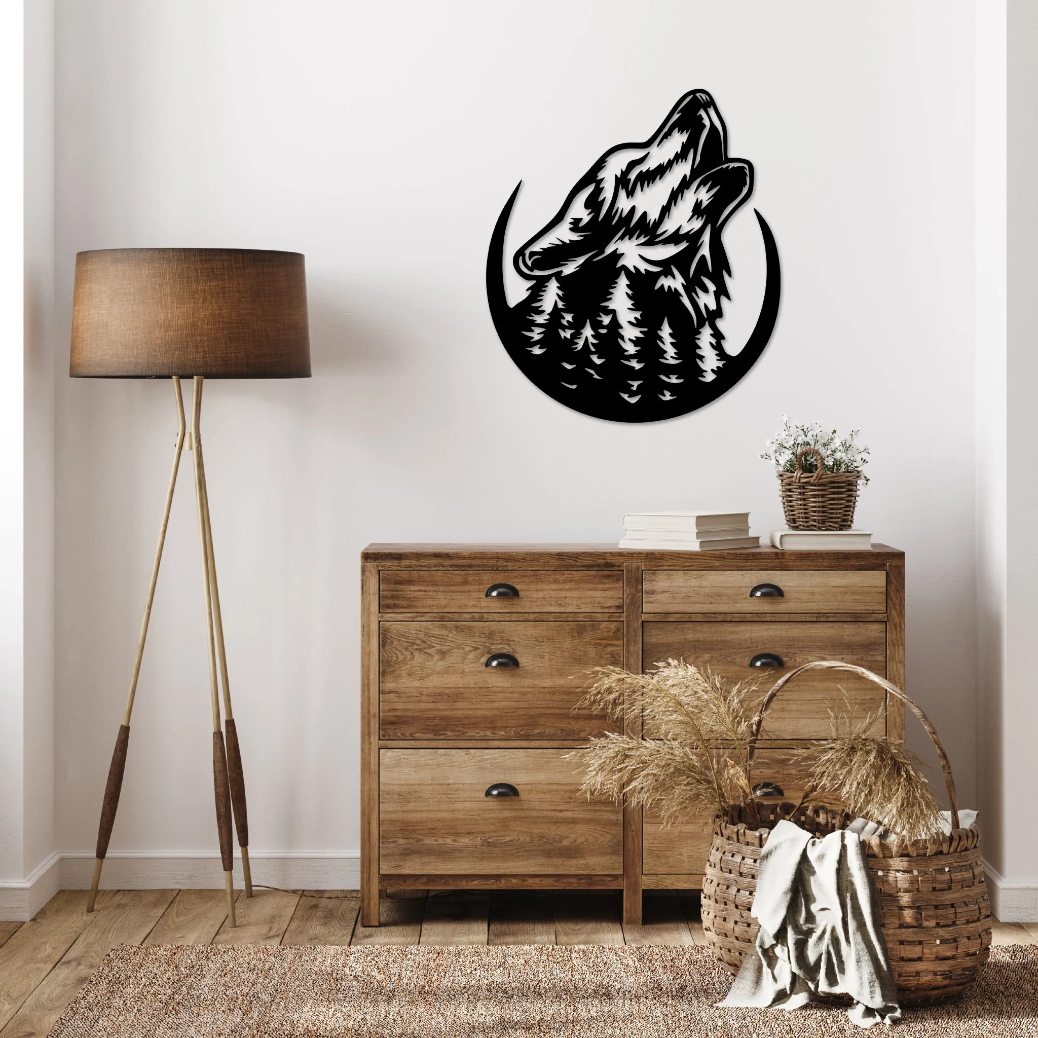 Howling Wolf - Metal Wall Art