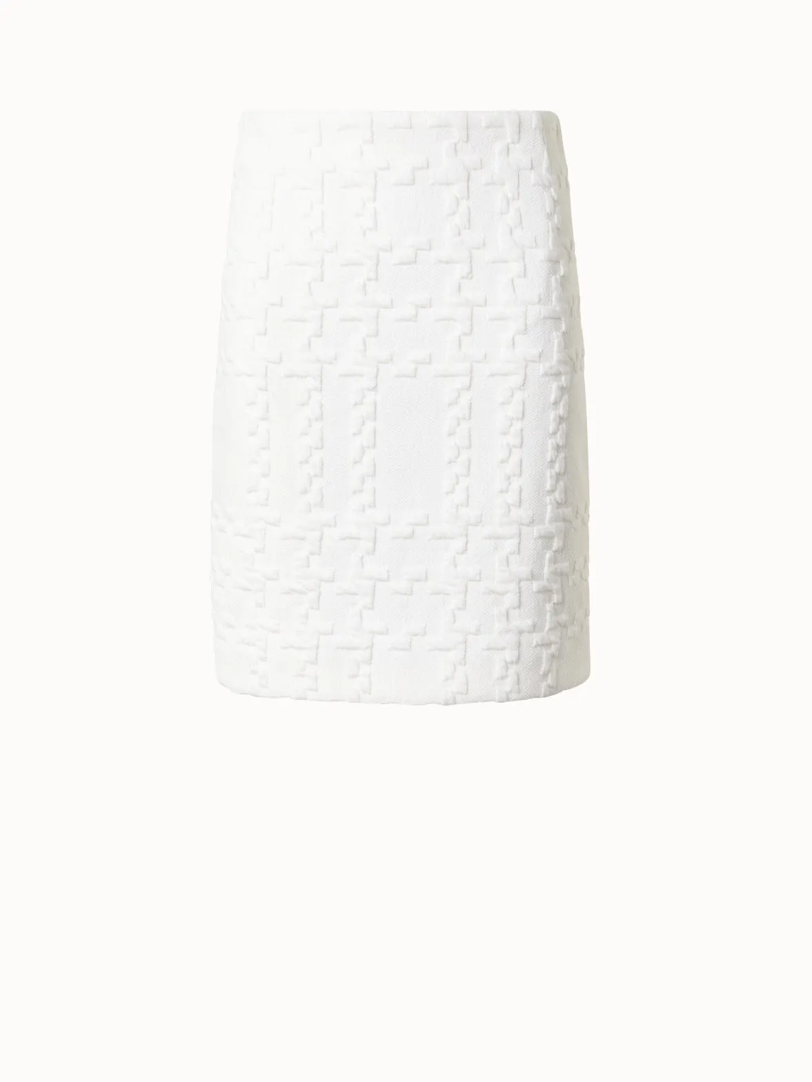 Jersey Mini Skirt with 3D Glencheck