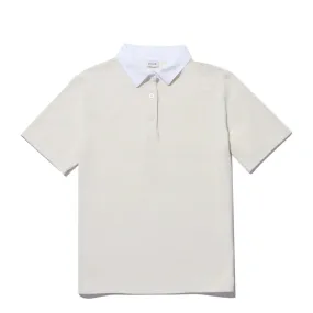 KULE~ Terry polo - cream and navy