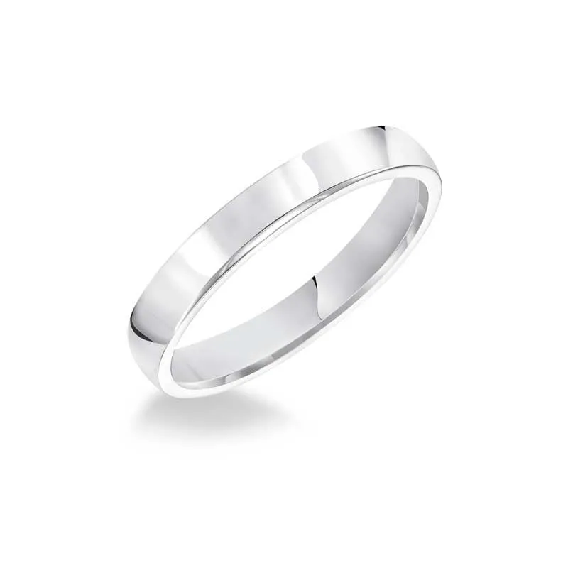 Ladies Polished Low Round Profile Comfort Fit Wedding Band