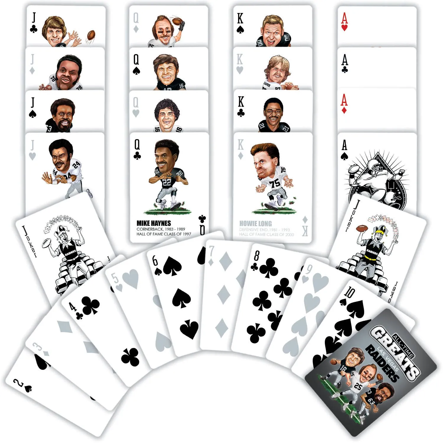 Las Vegas Raiders All-Time Greats Playing Cards