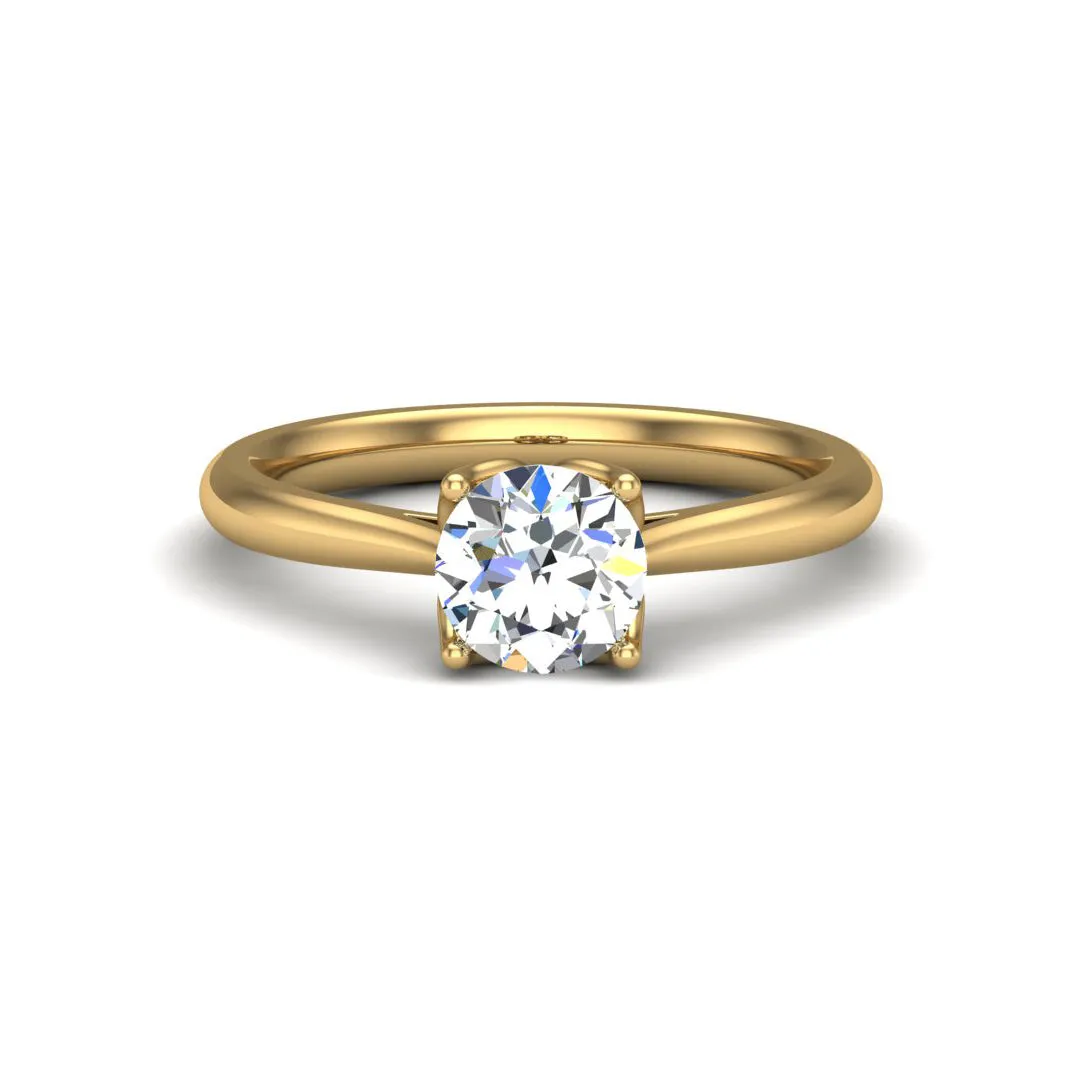 Lily Solitaire engagement Ring - 14KT Yellow Gold