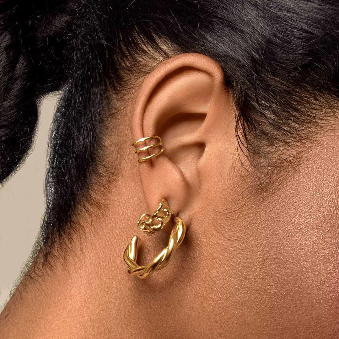 Lina Gold Hoop Earrings