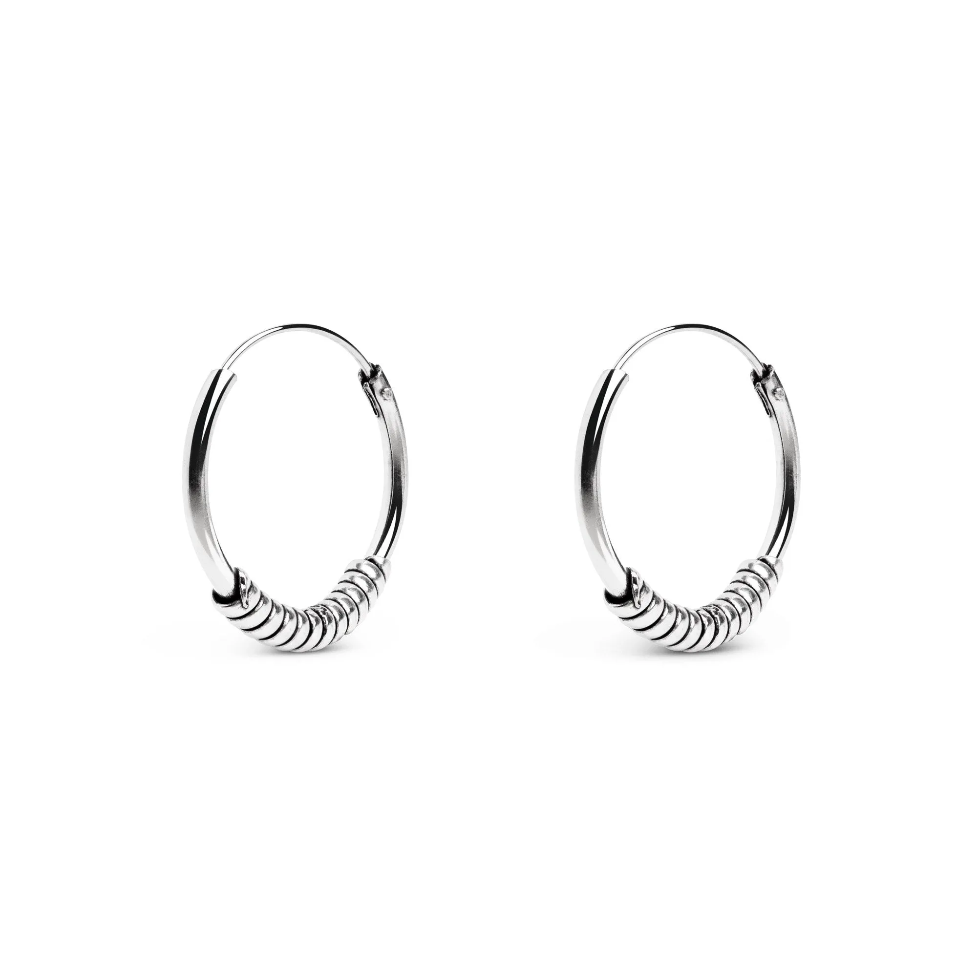 Malawi Rope Silver Earrings