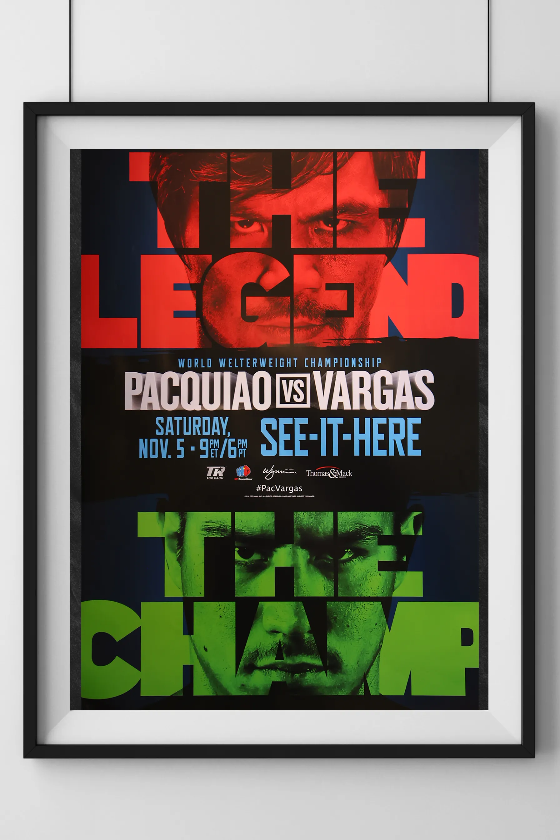 Manny Pacquiao vs. Jessie Vargas Official Event Poster (27x39)