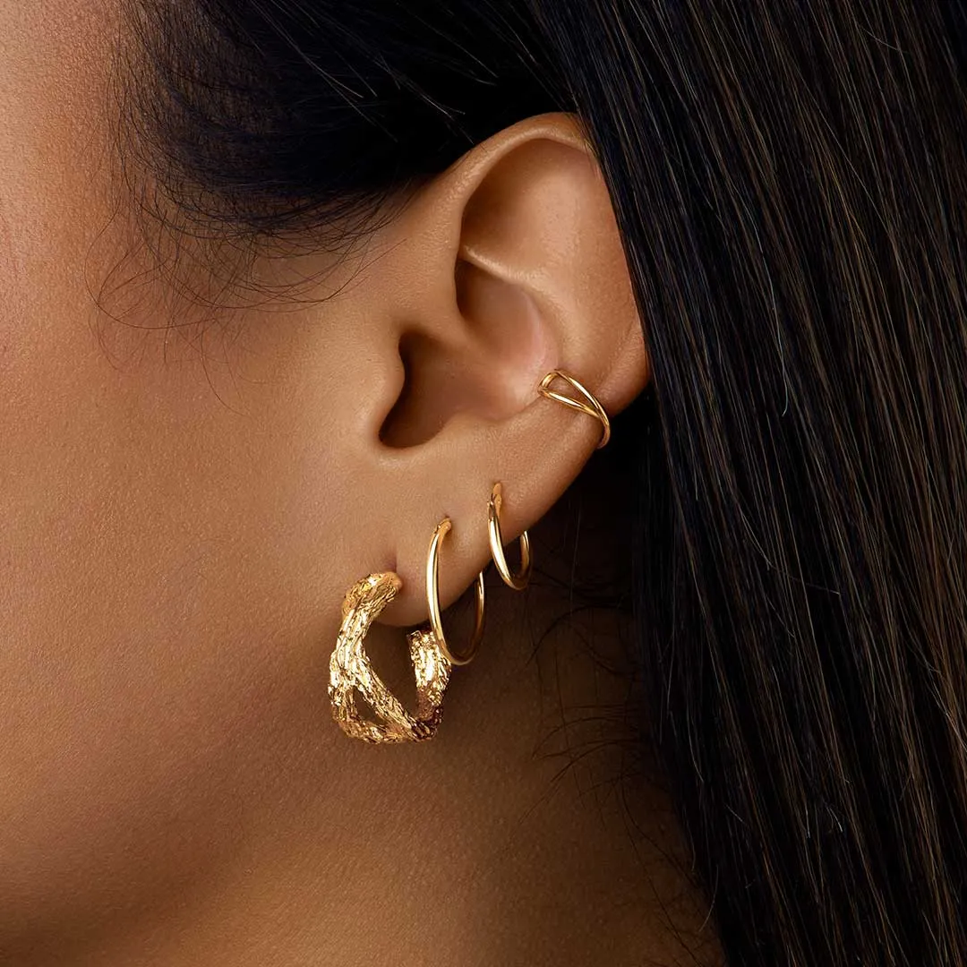 Maria S Gold Hoop Earrings