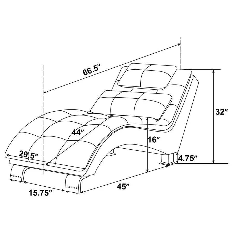 Midnight Modern Chaise Lounge Chair