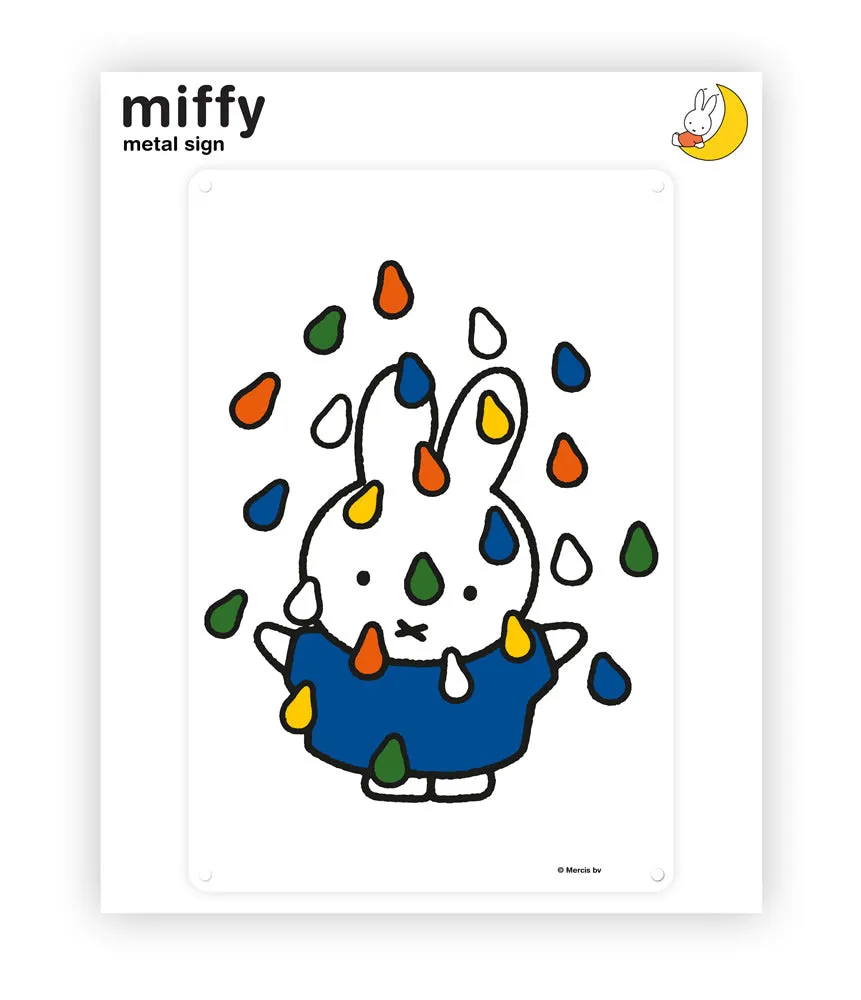 Miffy raindrops Metal Sign