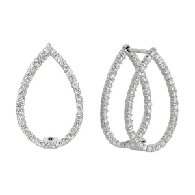 Minilok Miroir Pear Shape Diamond Earrings