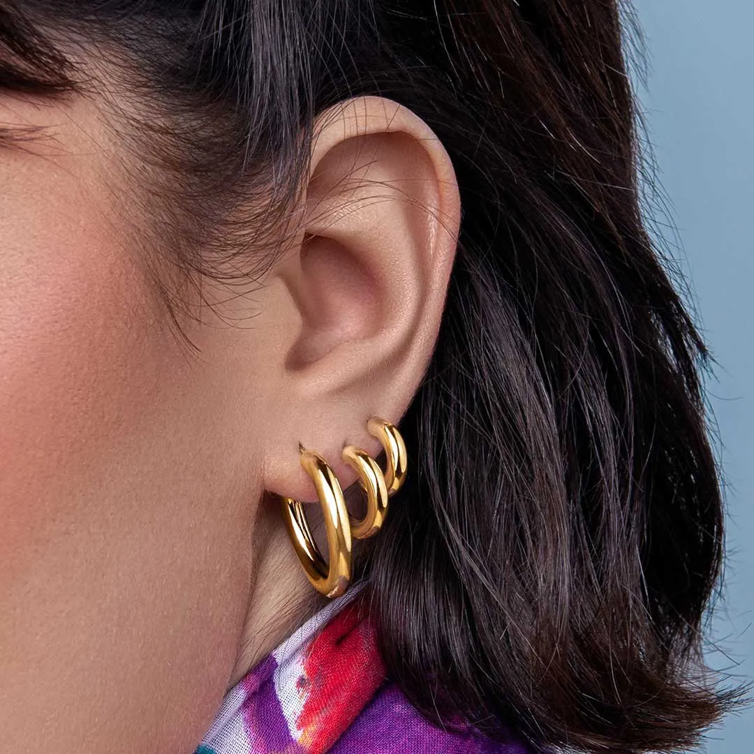 Nairo Gold Hoop Earrings