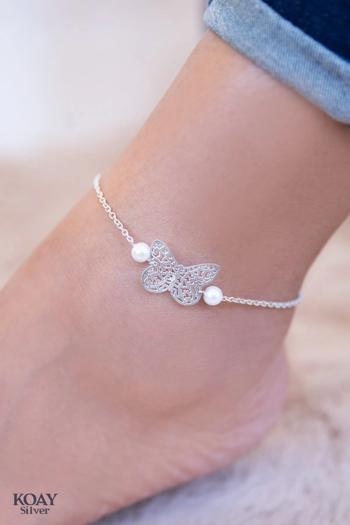 O Butterfly Anklet