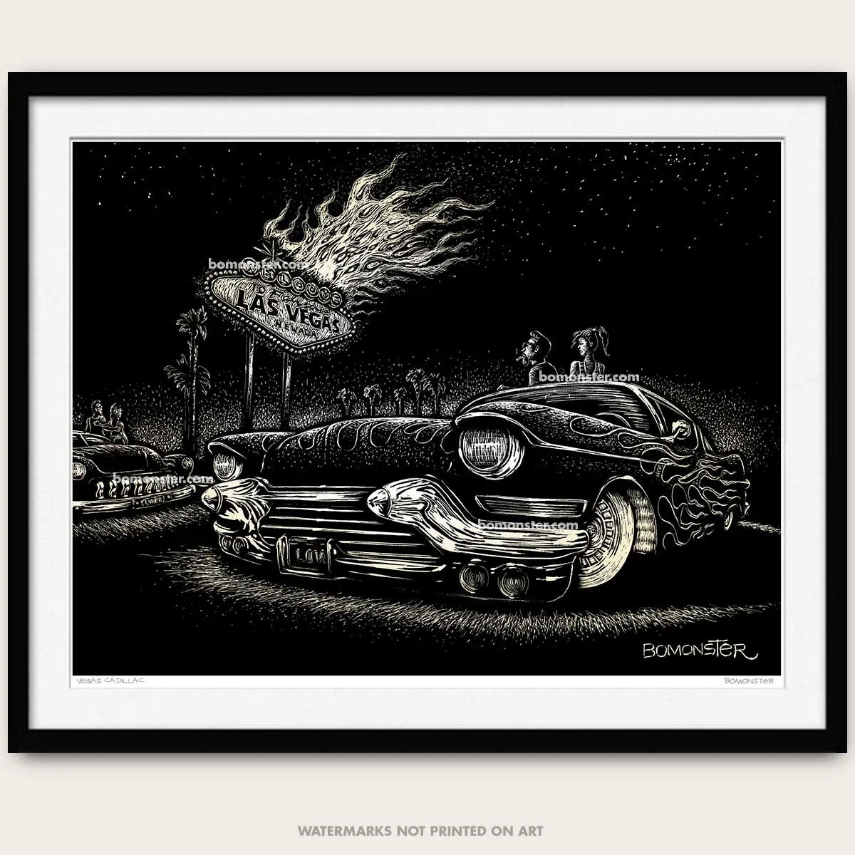 Original Custom Cadillac Art "Vegas Cadillac"