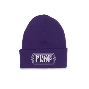 PROF "Nametag" Purple Beanie