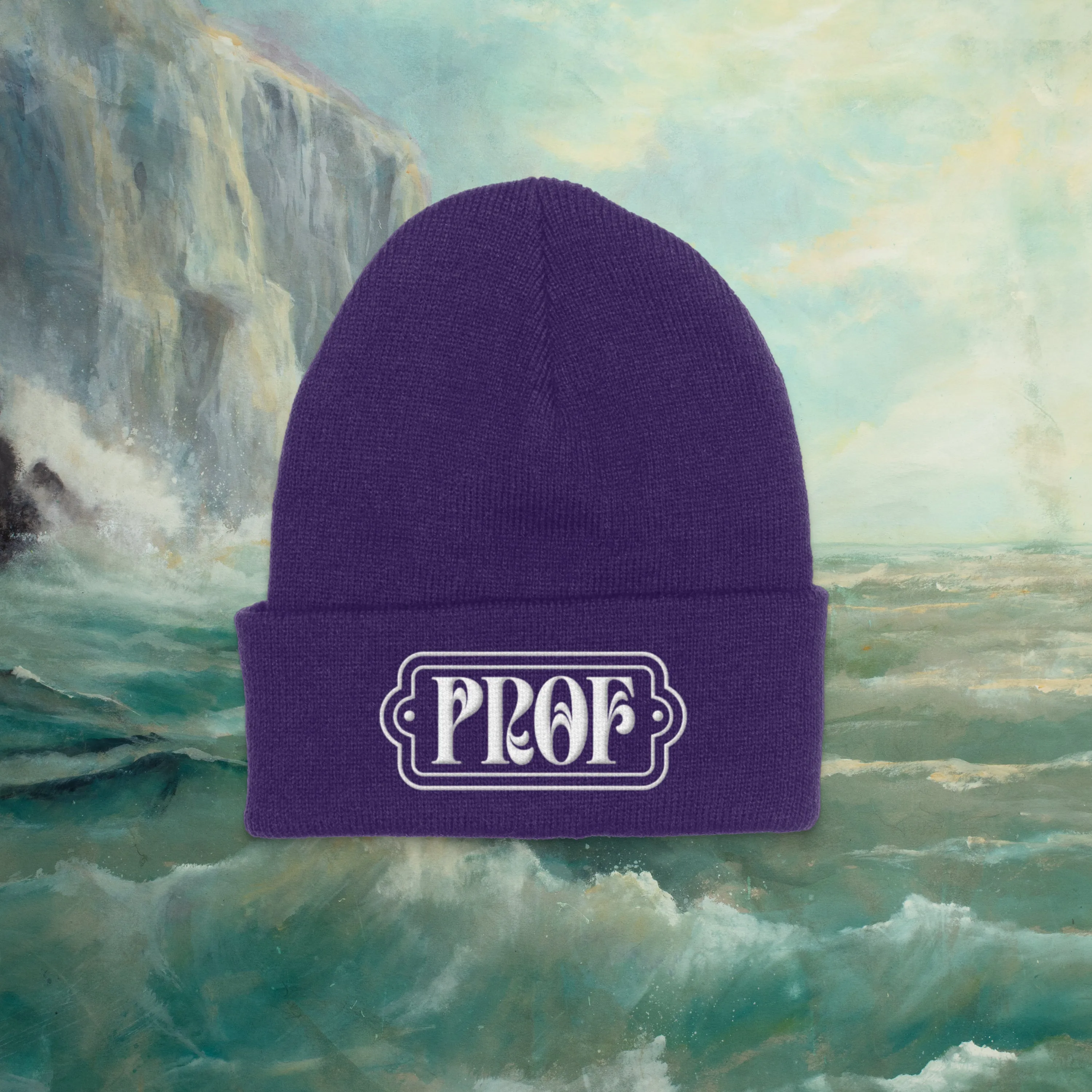 PROF "Nametag" Purple Beanie