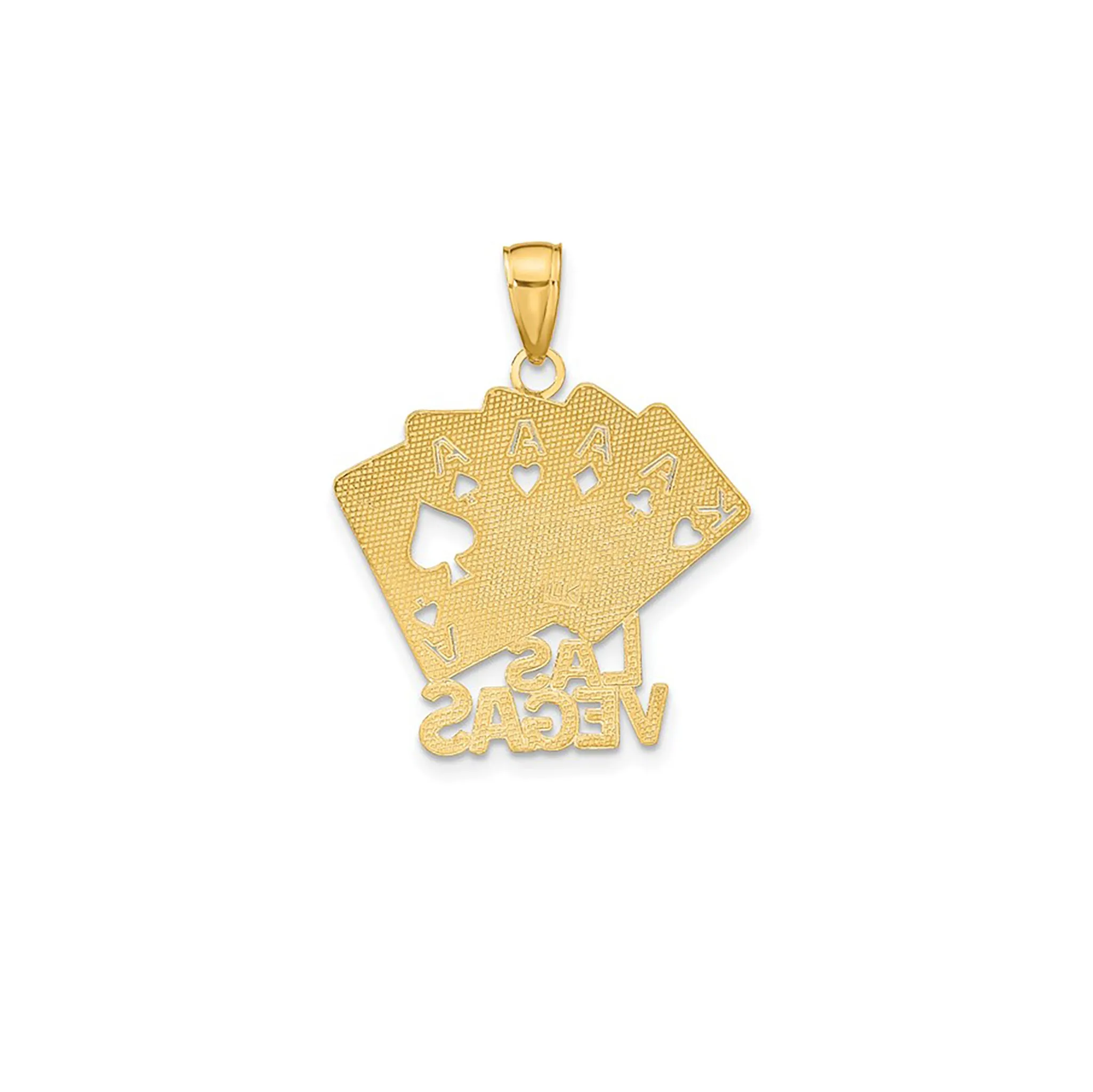 "Las Vegas" King & Aces Cards Pendant (14K)