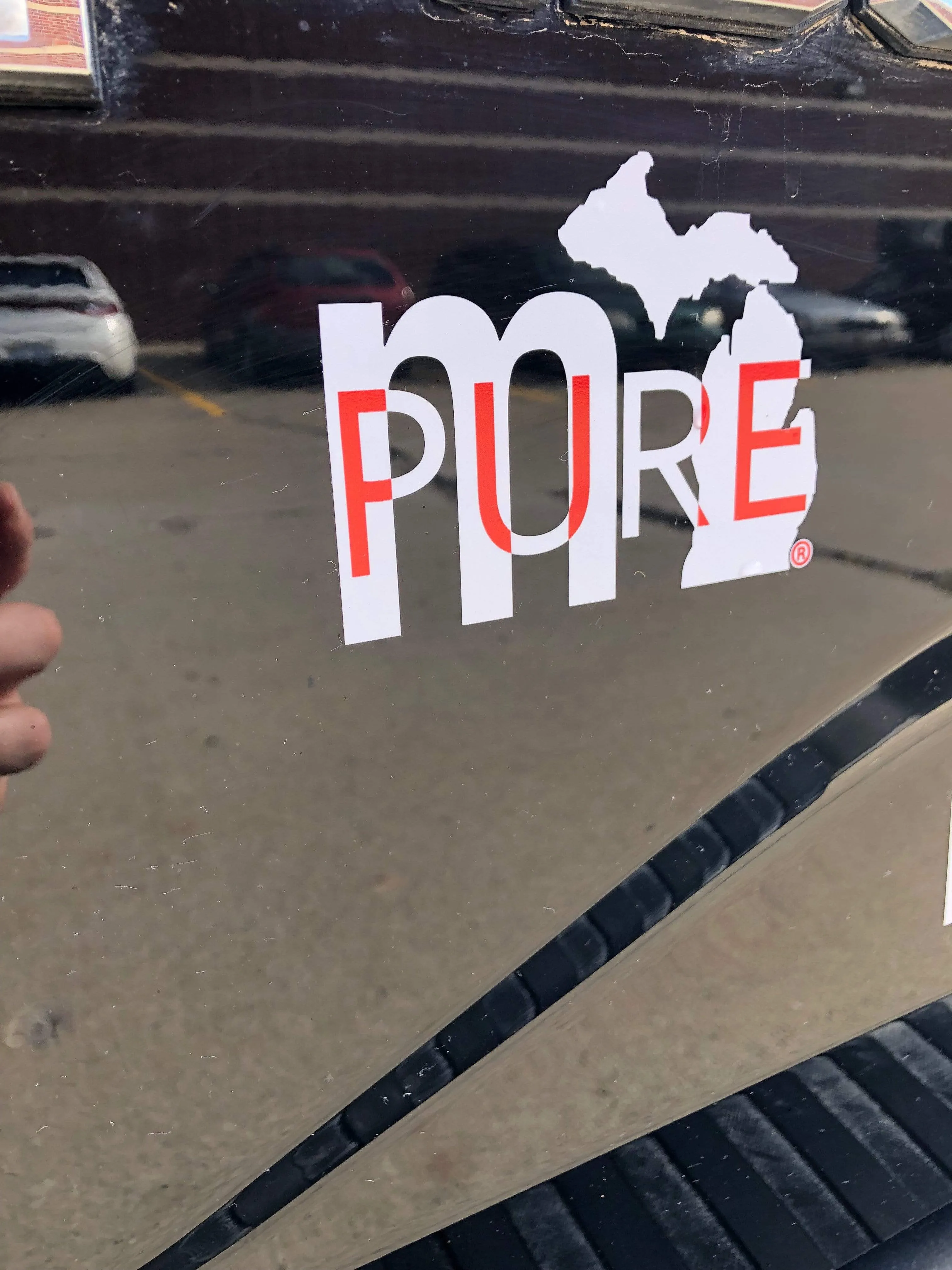 "mi PURE" Vinyl Car Decal