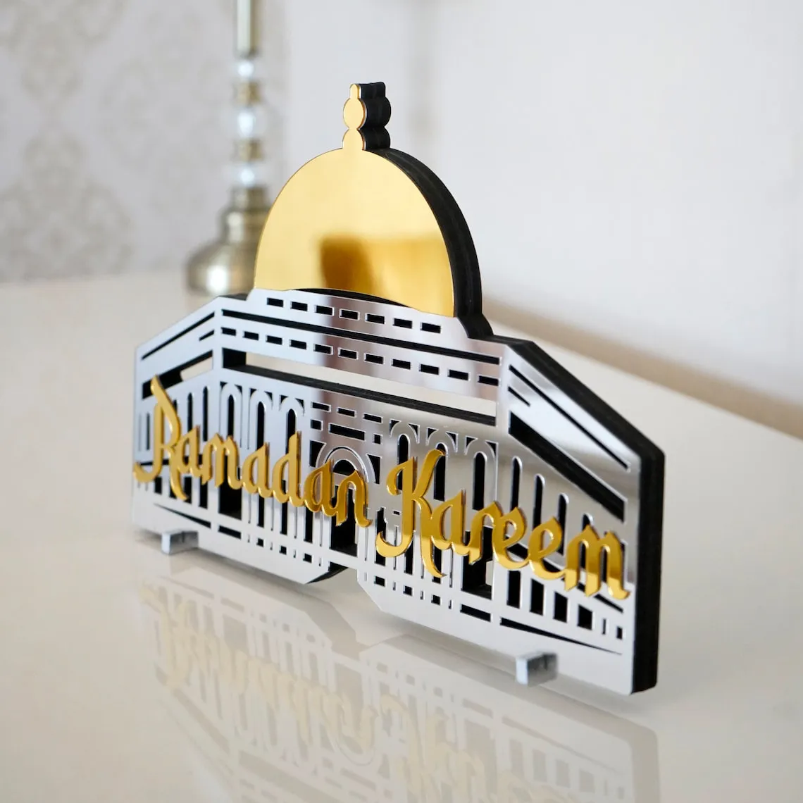 Ramadan Kareem Masjid Al-Aqsa Islamic Gift Wooden Islamic Table Decor