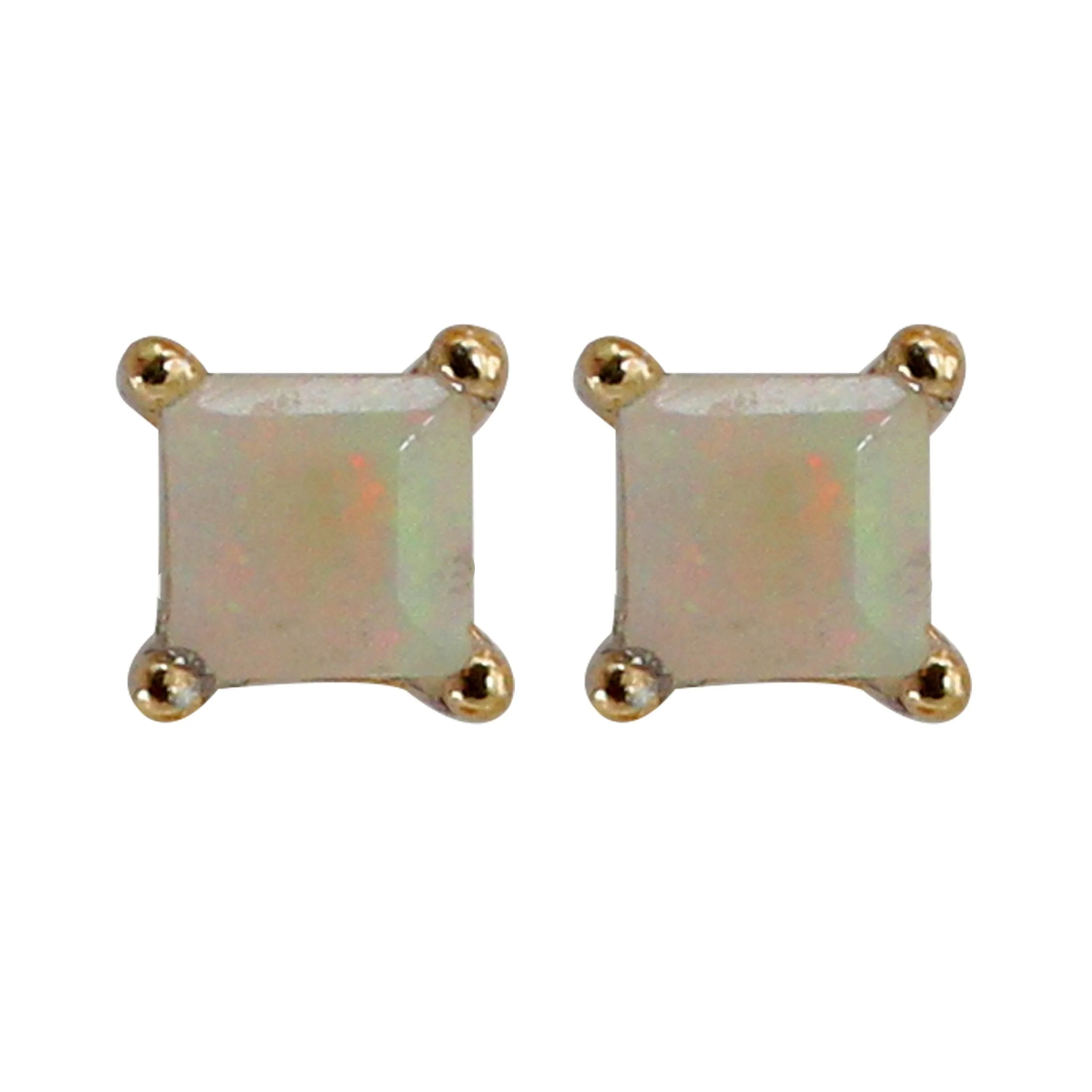 Rhombus Opal Earrings