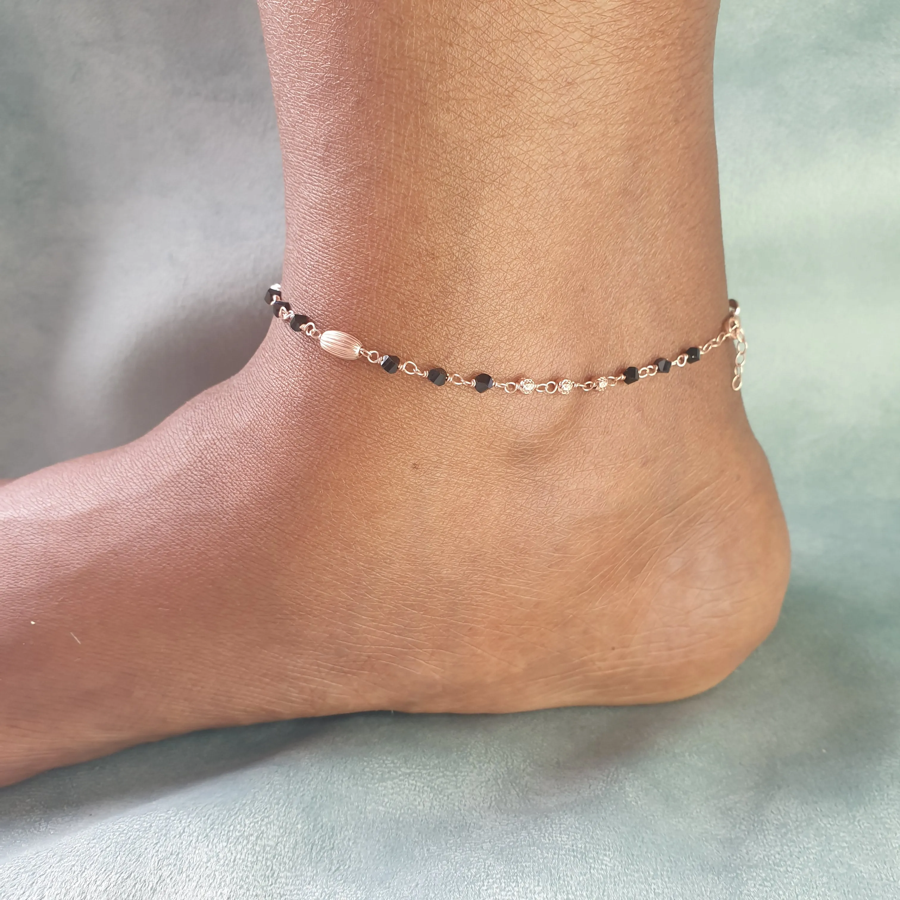 Rosegold Gem Anklet