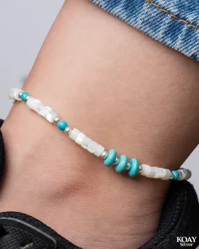 Sadaf And Turquoise Anklet