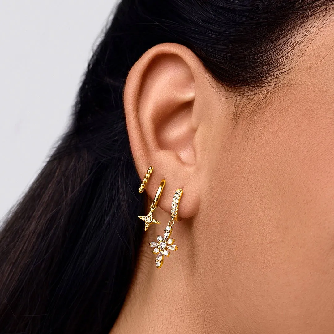 Shine Flare Gold Earrings