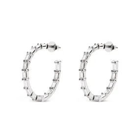 Sia L Silver Hoop Earrings