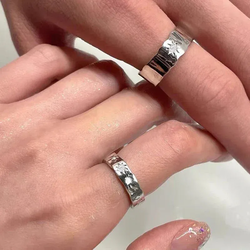 Sun Moon Couple Rings