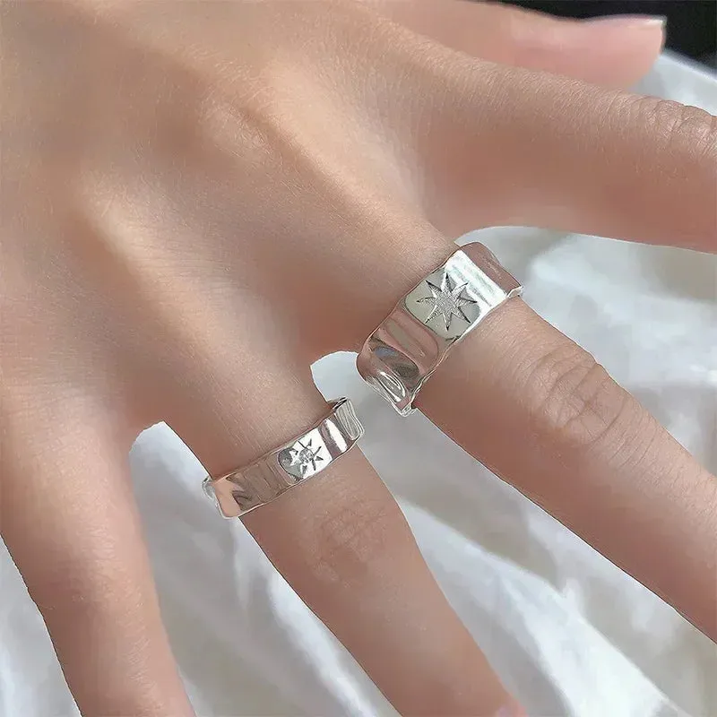 Sun Moon Couple Rings