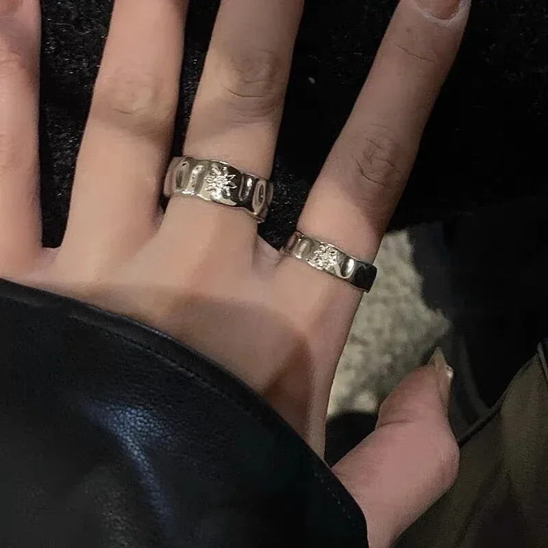 Sun Moon Couple Rings