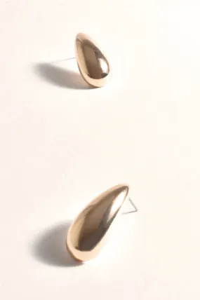 Teardrop Dome Metal Earrings