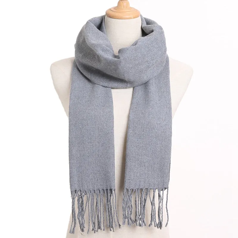 [VIANOSI] 2019 Plaid Winter Scarf Women Warm Foulard Solid Scarves Fashion Casual Scarfs Cashmere Bufandas Hombre