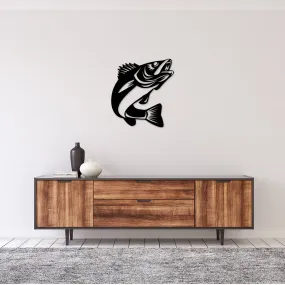 Walleye Fish Design - Metal Wall Art