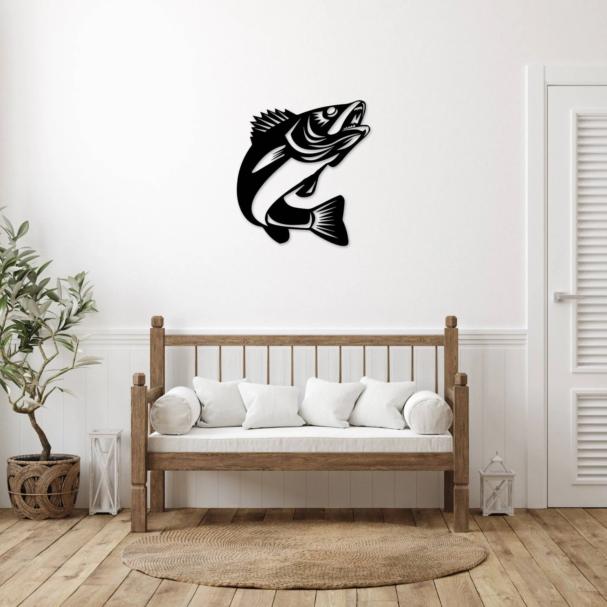 Walleye Fish Design - Metal Wall Art