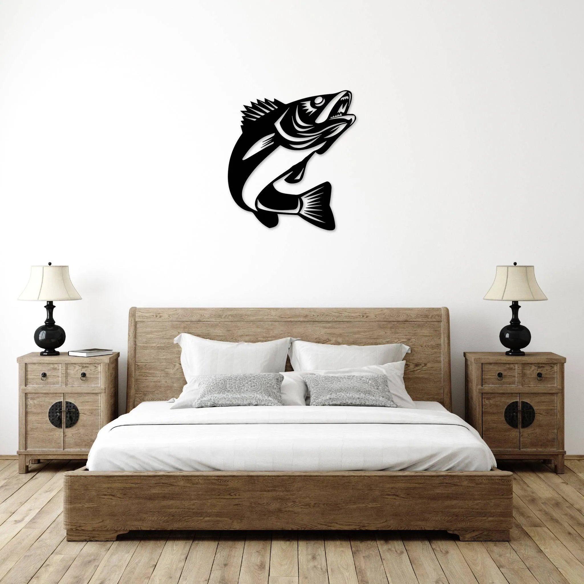 Walleye Fish Design - Metal Wall Art