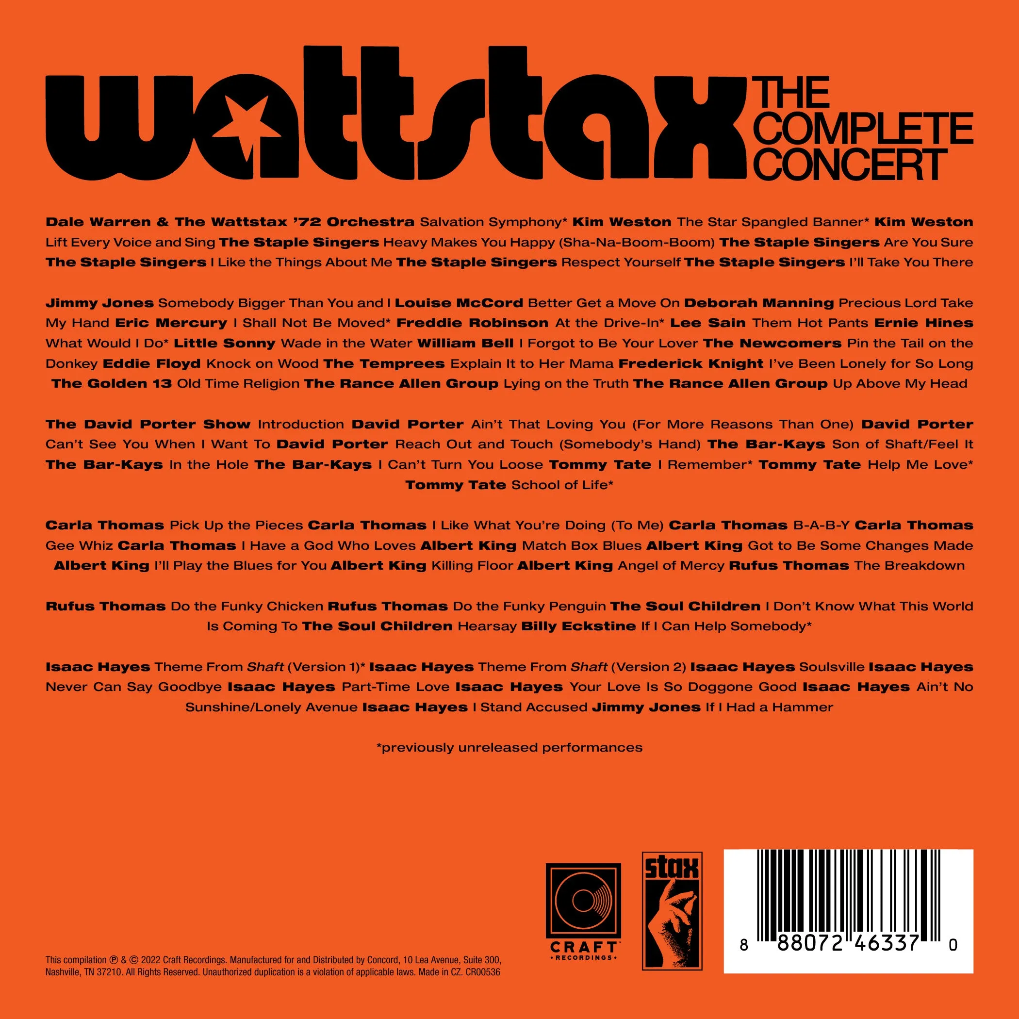 Wattstax: The Complete Concert 6-CD