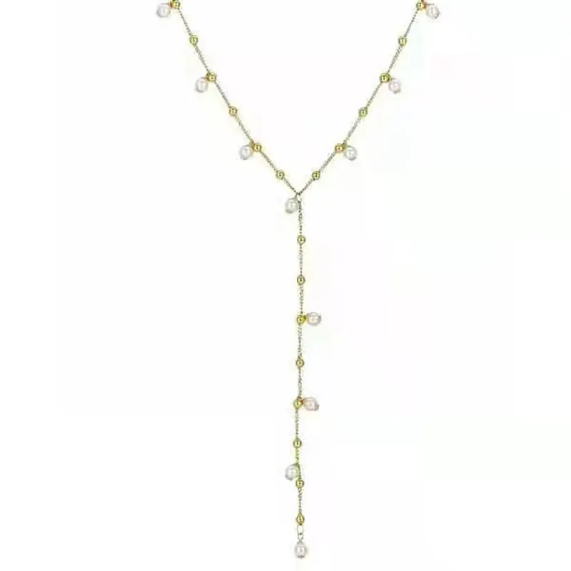 Y Shape Dainy Pearls Necklace