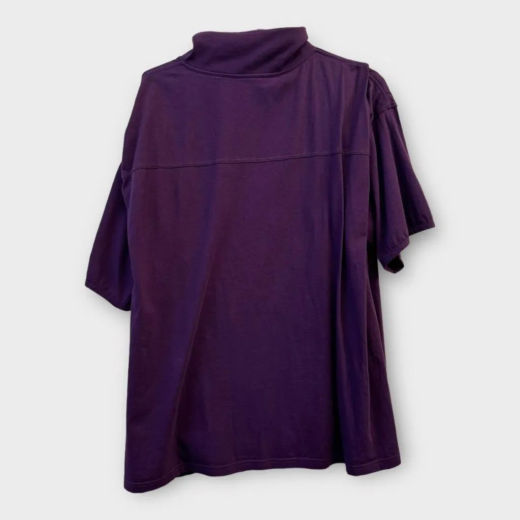 Y/PROJECT Purple Double Layered Twisted Polo